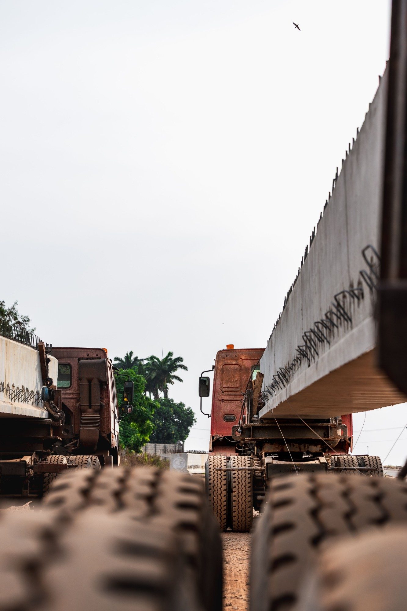 Hakimi Logistics trucks in the yard, Dar es Salaam